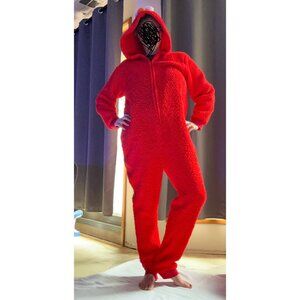 Adult Elmo Onesie Costume - Size Large